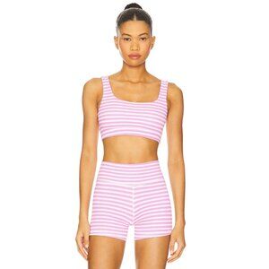 STRUT-THIS The Jolie Bra in Pink Stripes Small New Womens Bralette Tank Top